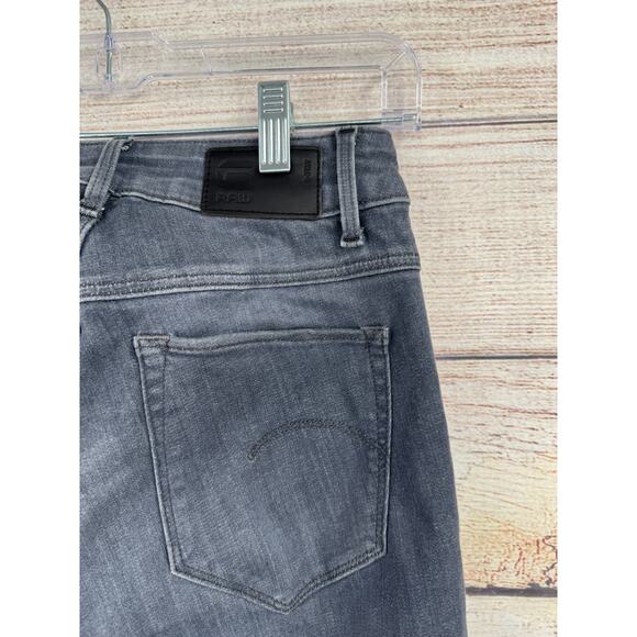 G Star Raw G-Star Shape High Super Skinny Jeans Womens 2x32 Gray Medium Wash - Picture 5 of 13
